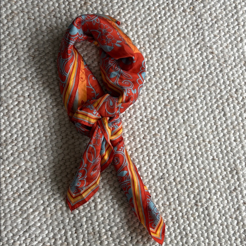 Vintage Oscar de la Renta Floral Silk Scarf